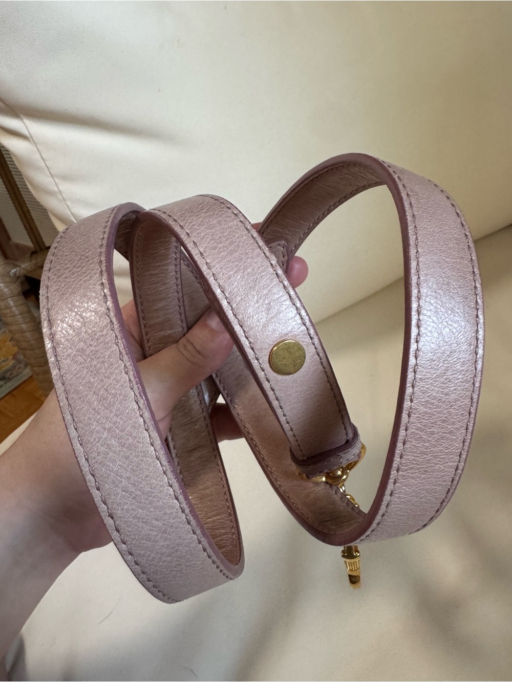 Miu Miu Neutral Pink Matelassé Coffer Hobo Bag w/ Strap - Picture 12 of 16